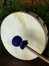 Imagem de Tambor Xamânico Lakota 30 Cm Azul